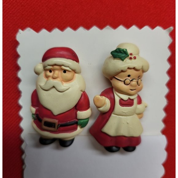 Christmas Mr & Mrs Santa Earrings Earrings - Picture 2 of 7